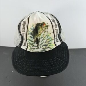 Vintage Big Bass Hat 90's 80's Snap Back Trucker Hat Pointers Brand